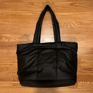 Black Calpak Luka Expandable Laptop Tote